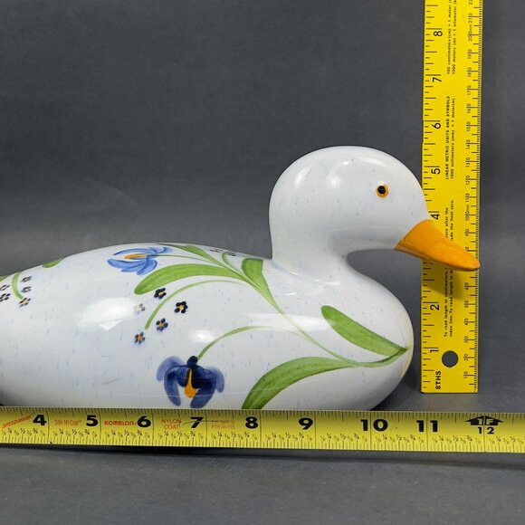 Vtg N S Gustin Ceramic Duck Bird Decoy Artware USA Cottage Farm Figurine Nature - Picture 14 of 16